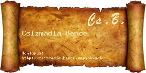 Csizmadia Bence névjegykártya